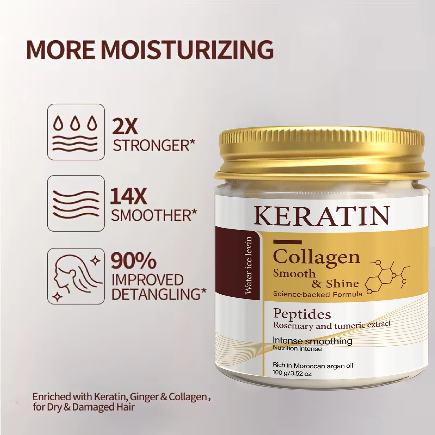 Mascarilla Capilar de Keratina y Colágeno con Romero – Tratamiento Alisador Intensivo