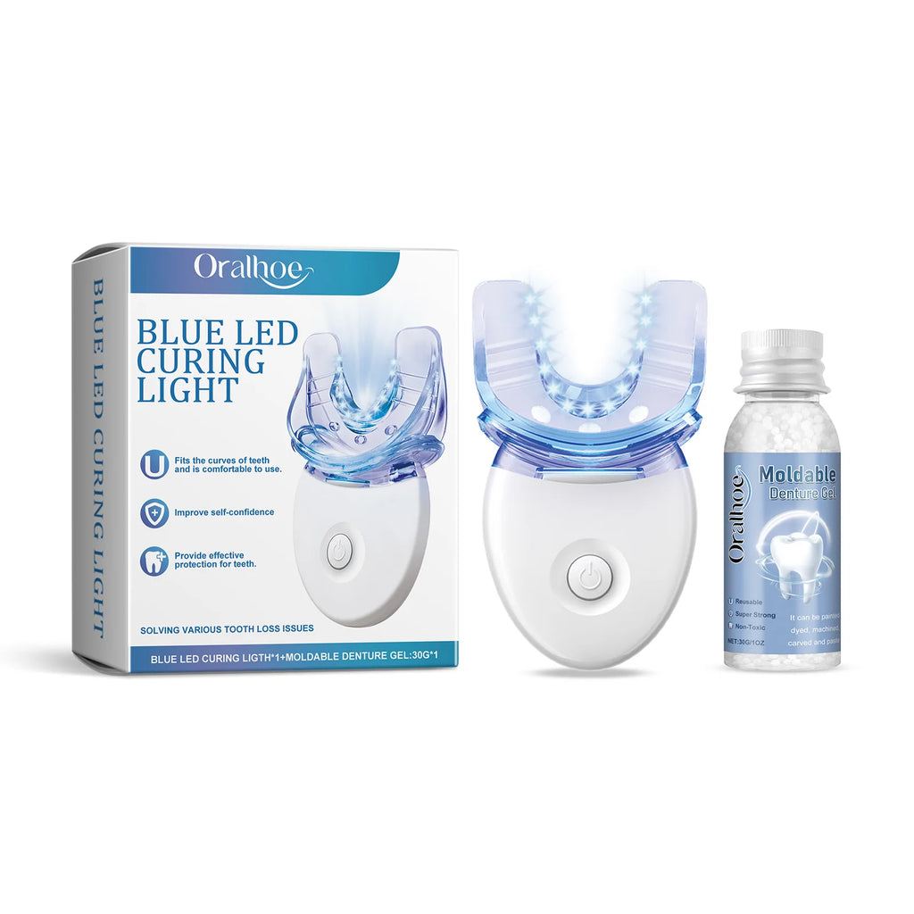 Kit de Blanqueamiento Dental con Luz LED – 4 Geles Blanqueadores Profesionales