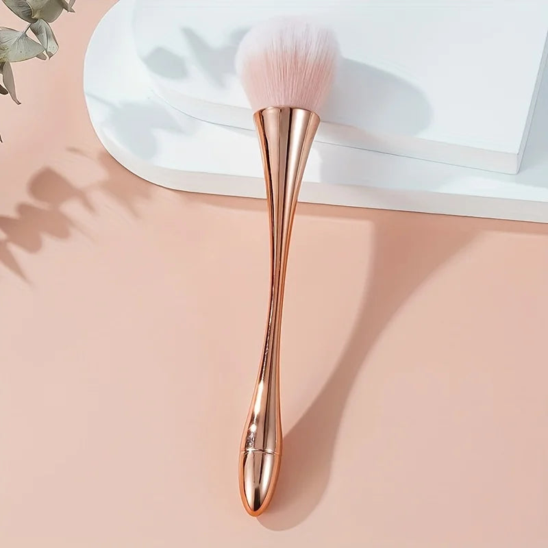 Rose Golden Fan Brush – Rose Golden Fan Brush for Highlighter and Blusher