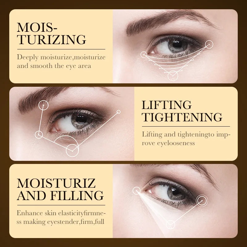 Crema Contorno de Ojos con Oro 24k y Ácido Hialurónico – Antiojeras y Antibolsas