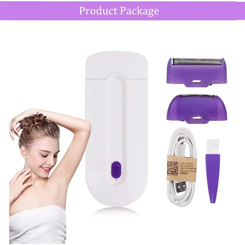Laser Touch Pro – Epilador Eléctrico Recargable para Cuerpo, Rostro y Zona Bikini