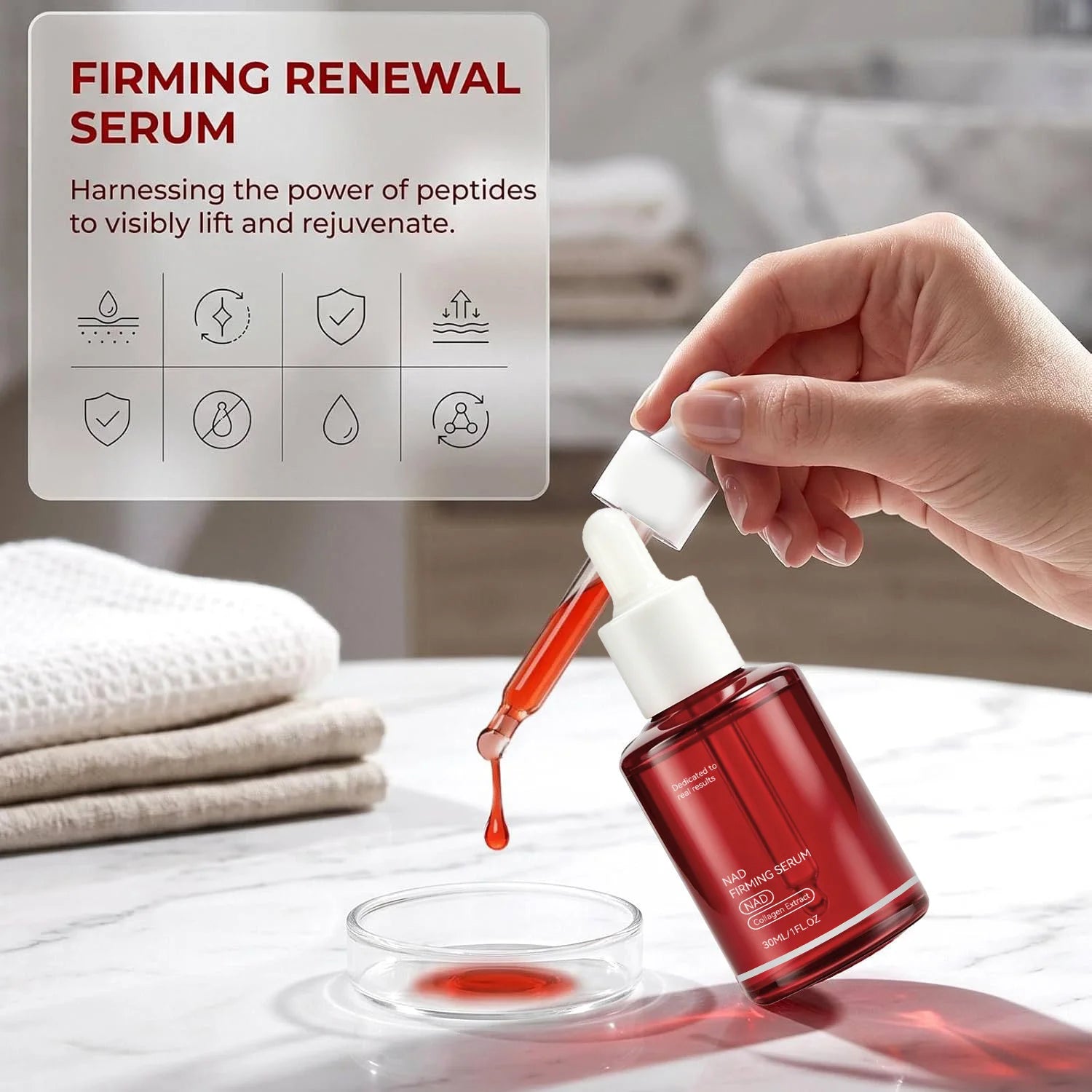 NAD+ Firming Serum – Firming Serum with Collagen and Peptides 30ml