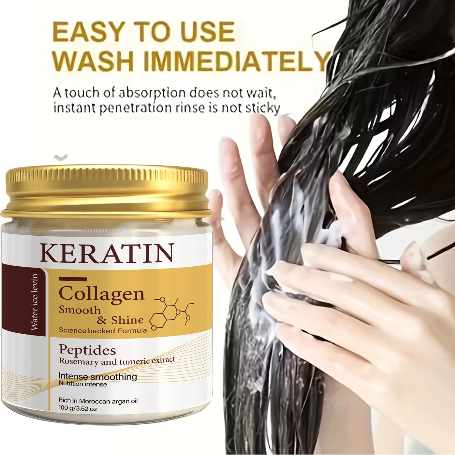 Mascarilla Capilar de Keratina y Colágeno con Romero – Tratamiento Alisador Intensivo