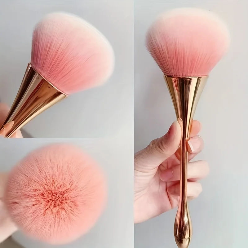 Rose Golden Fan Brush – Rose Golden Fan Brush for Highlighter and Blusher