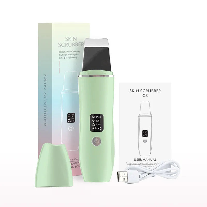 ScalpBoost – Spatule ultrasonique faciale avec EMS et micro-courant