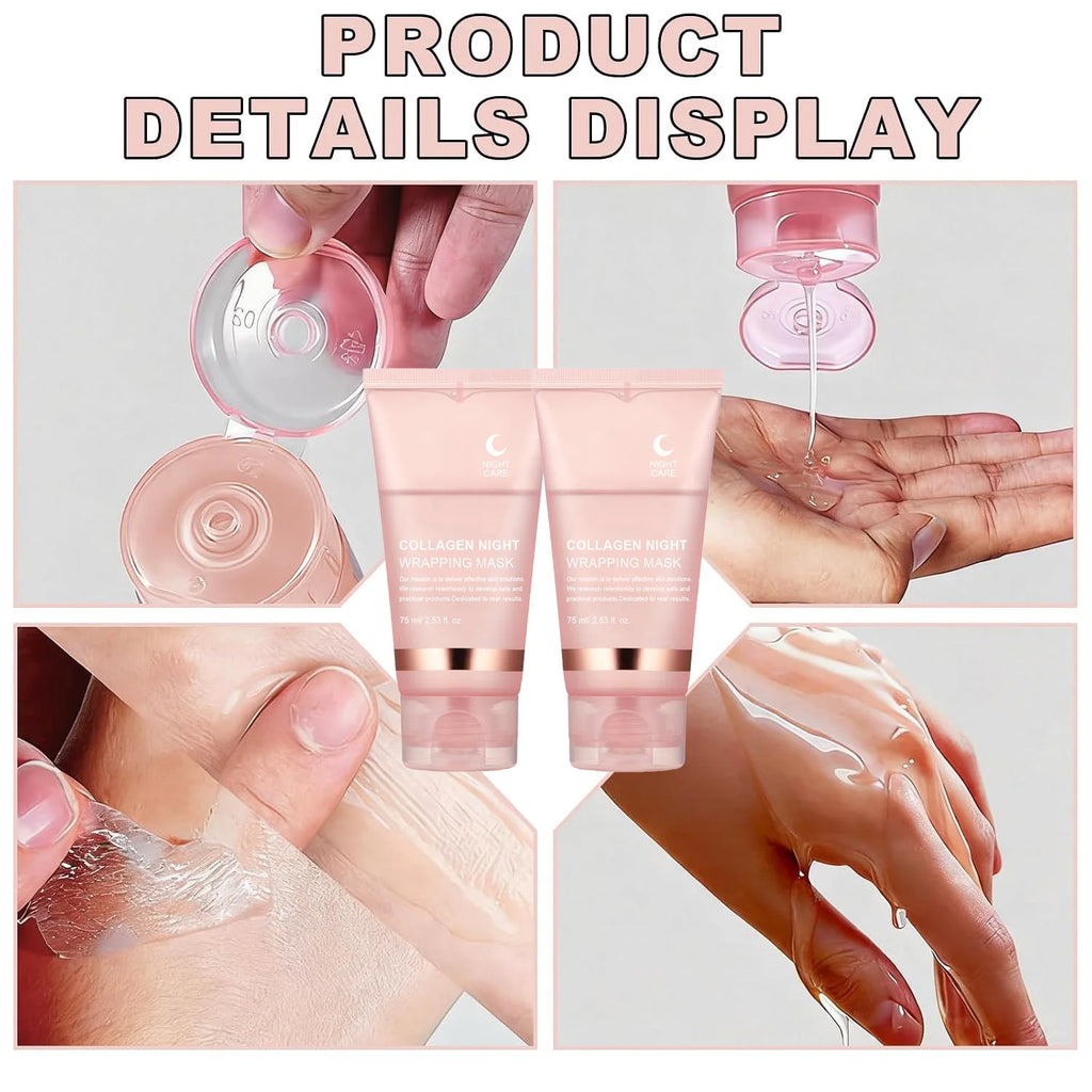 Máscara Facial de Colágeno de Salmón con PDRN – Hidratación Nocturna Coreana