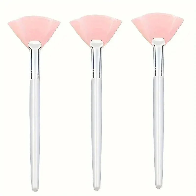 Fan Facial Brushes – Set of 3, 6, or 12 Brushes for Mask and Makeup