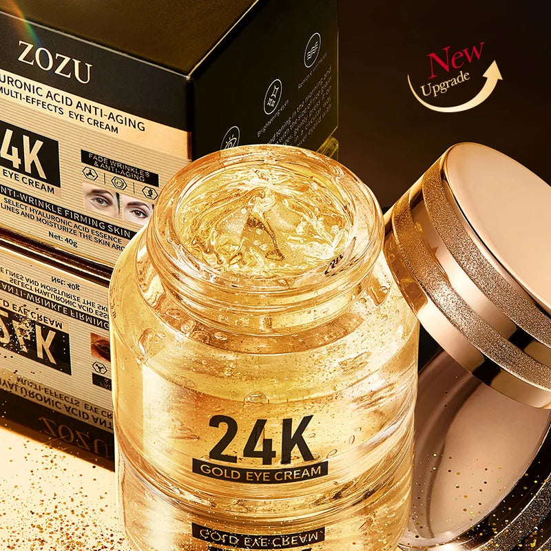 Crema Contorno de Ojos con Oro 24k y Ácido Hialurónico – Antiojeras y Antibolsas