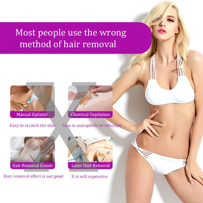 Laser Touch Pro – Epilador Eléctrico Recargable para Cuerpo, Rostro y Zona Bikini