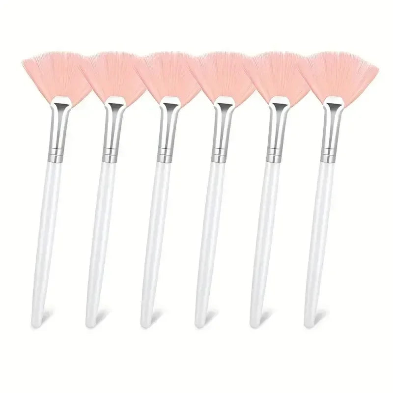 Fan Facial Brushes – Set of 3, 6, or 12 Brushes for Mask and Makeup