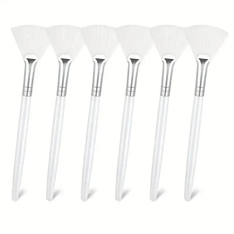 Fan Facial Brushes – Set of 3, 6, or 12 Brushes for Mask and Makeup