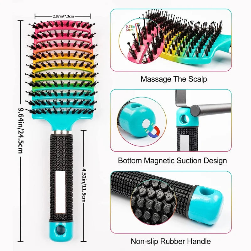 PureFlex: Cepillo de Pelo Autolimpiable Ergonómico | HydroBristle