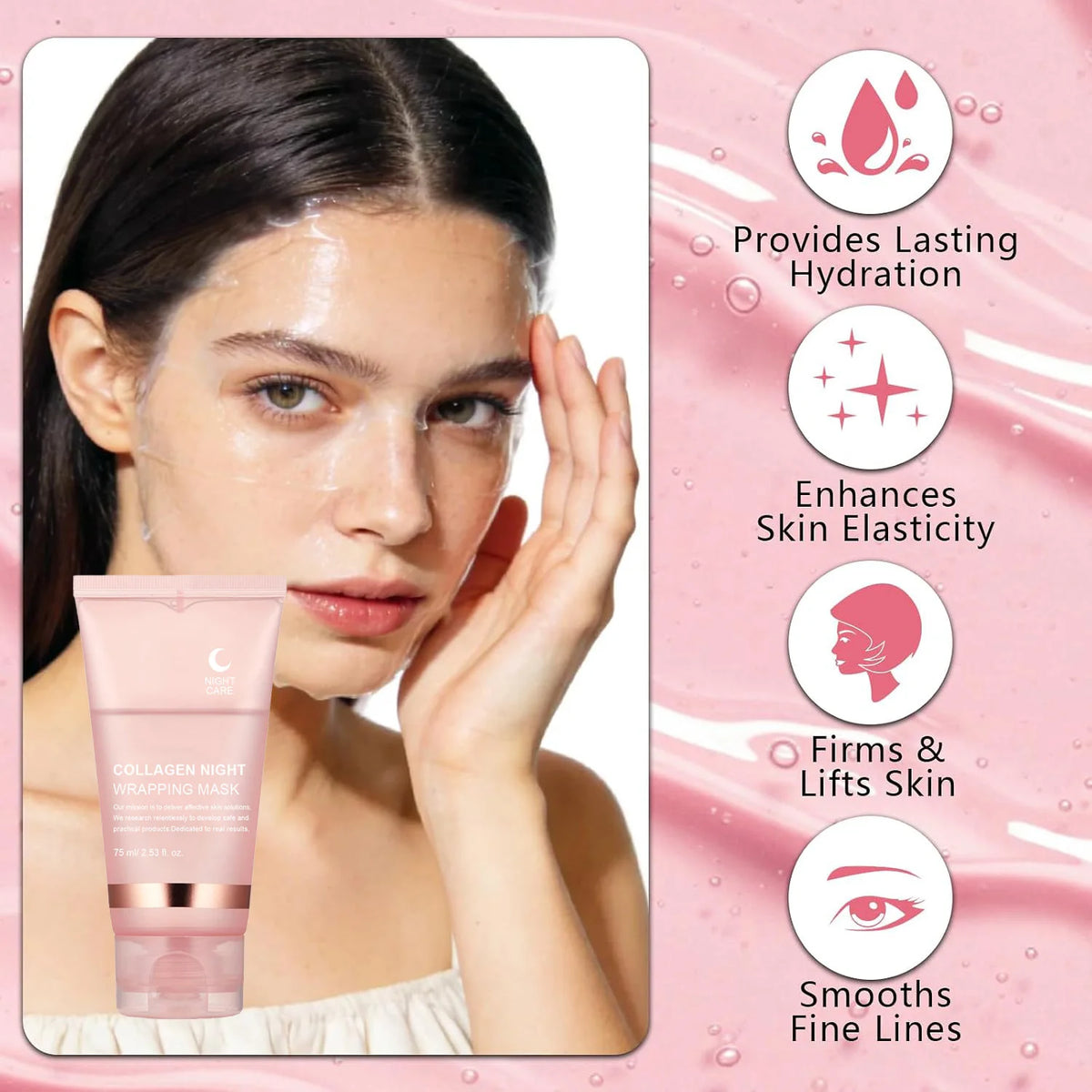Máscara Facial de Colágeno de Salmón con PDRN – Hidratación Nocturna Coreana
