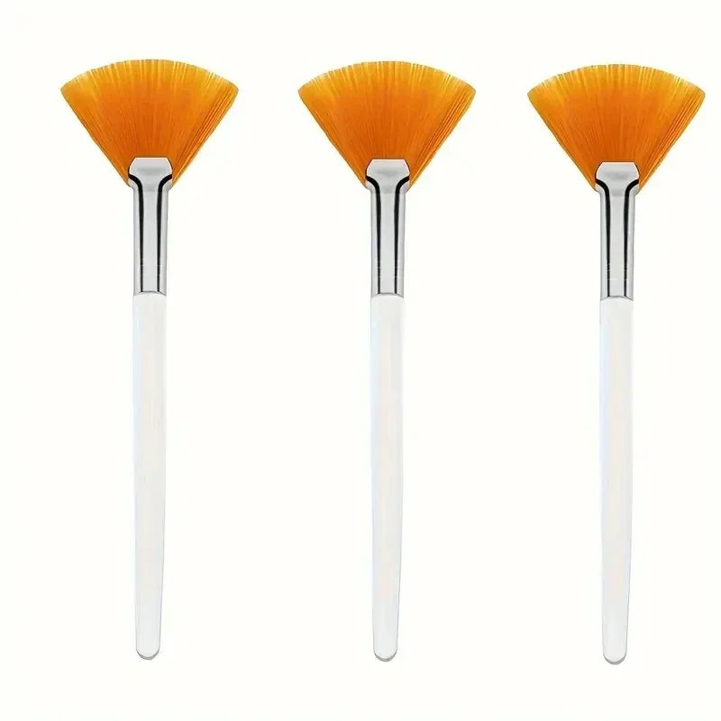 Fan Facial Brushes – Set of 3, 6, or 12 Brushes for Mask and Makeup
