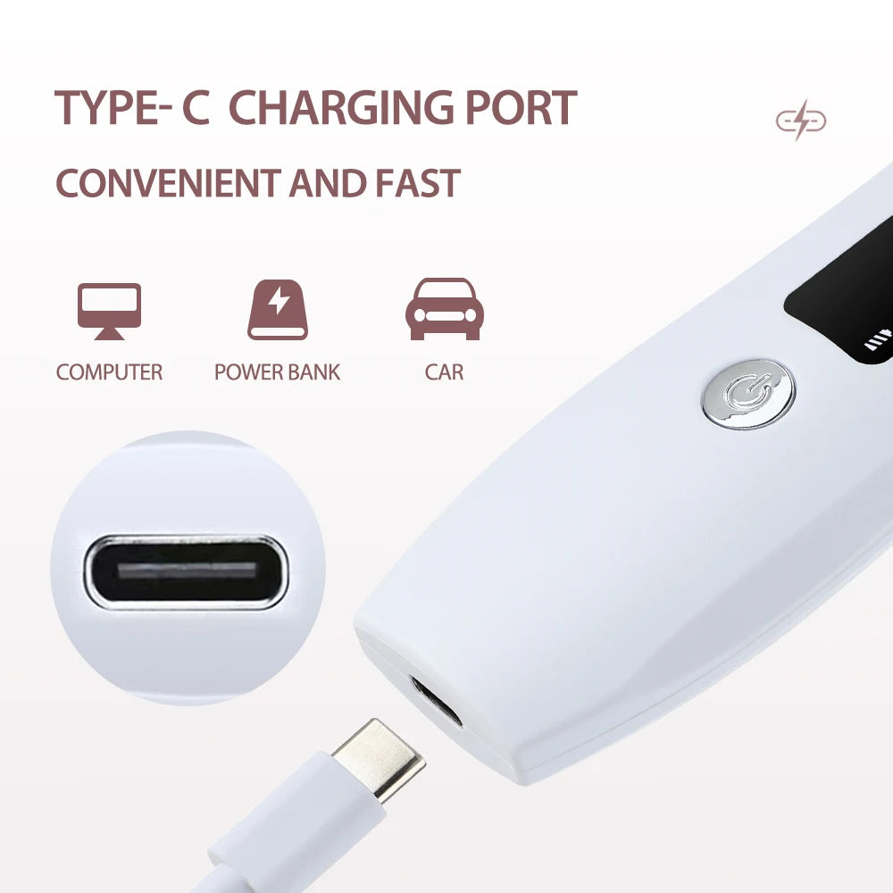 ScalpBoost – Spatule ultrasonique faciale avec EMS et micro-courant