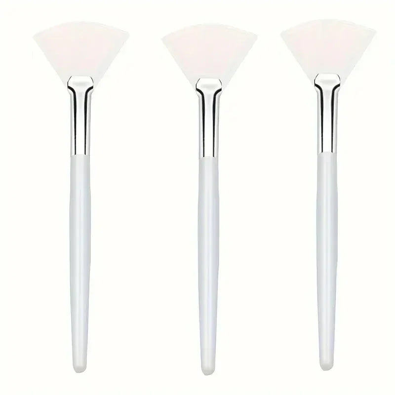 Fan Facial Brushes – Set of 3, 6, or 12 Brushes for Mask and Makeup