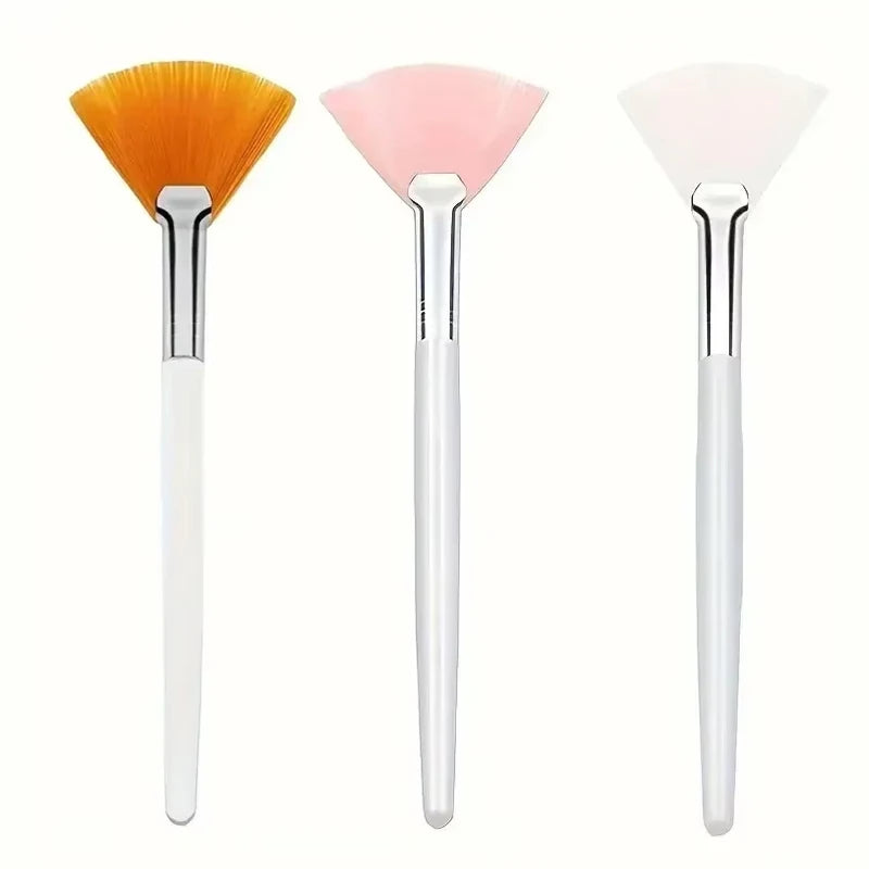 Fan Facial Brushes – Set of 3, 6, or 12 Brushes for Mask and Makeup