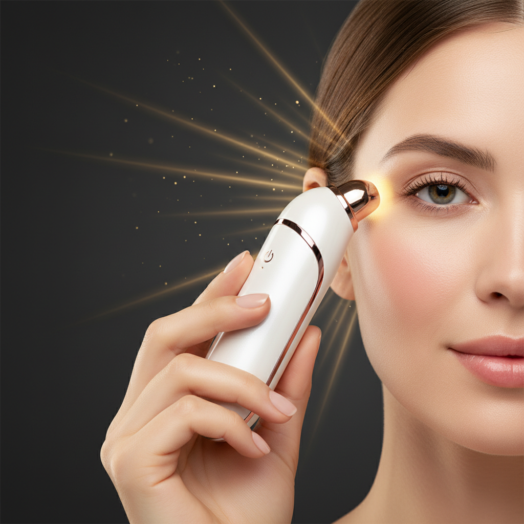EyeGlow masajeador ocular antiojeras lifestyle spa